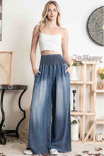 Load image into Gallery viewer, BlueVelvet Smocked High Waist Pants in Denim
