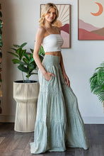 Load image into Gallery viewer, Oli &amp; Hali SMOCKED Waist Wide Leg Pants in Light Blue
