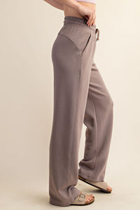 Rae Mode Scuba Knit Straight Leg Pants in Mocha