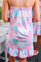 Jess Lea Almost Ready Bath Wrap in Pink Heirloom Patchwork
