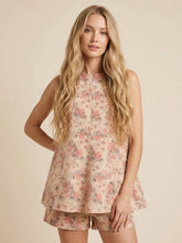 Load image into Gallery viewer, J.nna Floral Denim Top and Shorts Set in Cream Floral
