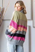 Load image into Gallery viewer, Oli &amp; Hali Color Block Pullover Top in Sage Combo
