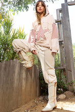 Load image into Gallery viewer, POL Star Patched Hoodie in Dusty Rose Shirts &amp; Tops POL Clothing   
