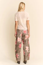 Load image into Gallery viewer, Davi &amp; Dani Leopard and Floral Print Pants in Leopard Floral
