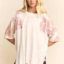 Load image into Gallery viewer, Davi &amp; Dani Knit Top with Sequin Floral Sleeves in Pale Pink

