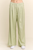J.nna Striped Relax Fit Slacks in Pistachio