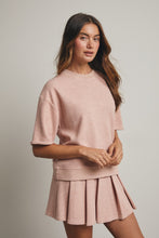 Load image into Gallery viewer, Wishlist Waffle Pleated Mini Skort in Rose
