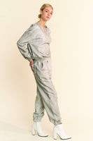 Davi & Dani Rhinestone Detail Set in Grey