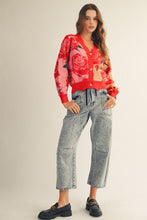 Load image into Gallery viewer, LovLov Rose Floral Cardigan in Rose Pink

