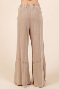 Mittoshop Mineral Washed Wide Leg Pants in Toast ON ORDER