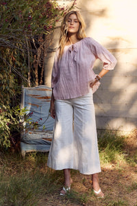 In February Crinkled Textured Top in Dusty Pink Shirts & Tops In February   