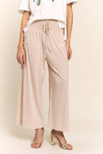 Load image into Gallery viewer, J.nna Smocked Waist Boho Pants in Light Beige
