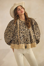 Load image into Gallery viewer, LovLov Leopard Print Top with Lace Details in Leopard
