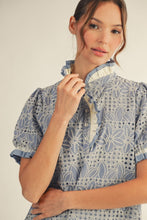 Load image into Gallery viewer, Jodifl Eyelet Lace Shift Dress in Periwinkle ON ORDER
