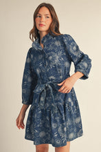 Load image into Gallery viewer, Jodifl Ruffle Detail Textured Denim Dress in Denim
