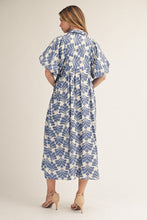 Load image into Gallery viewer, Jodifl Boho Floral Midi Dress in Denim
