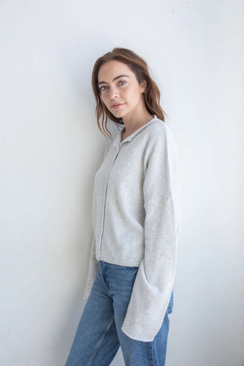 Things Between PIPER Cardigan in Light Grey