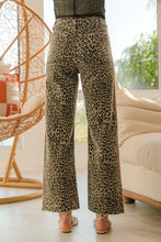 Load image into Gallery viewer, BiBi Leopard Print Pants with Contrasting Side Stripes in Leopard/Pink ON ORDER
