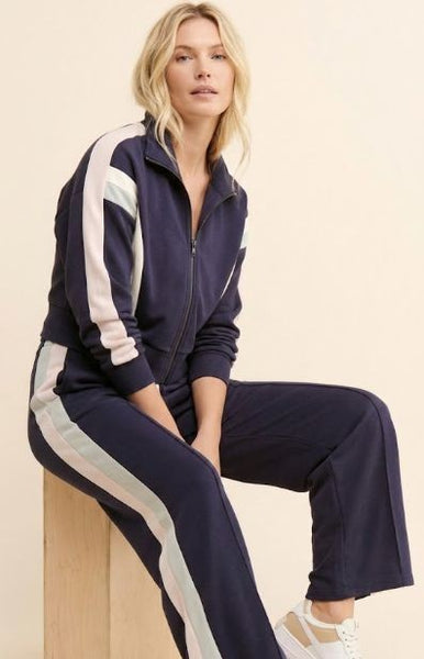 【ゆあ】digne完売品★sporty blouson navy 1200W-4713-TrNvWhite-0-