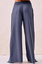 Load image into Gallery viewer, BiBi Solid Color French Terry Knit Pants in Dusty Blue
