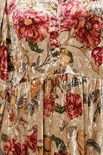 Load image into Gallery viewer, Jodifl Floral Velvet Button-Front Dress in Beige
