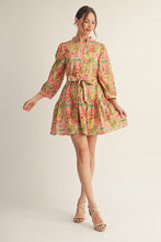 Load image into Gallery viewer, Jodifl Tiered Floral Mini Dress in Pink Mix
