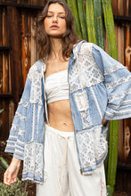 Load image into Gallery viewer, POL Denim Jacket with Crochet Patch Details
