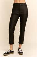 Davi & Dani Fitted Cropped Length Pants in Black