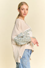 Load image into Gallery viewer, Davi &amp; Davi Waffle Knit Top with Multi Star Patched Front in Beige
