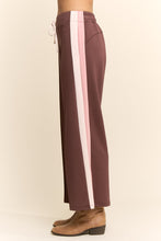 Load image into Gallery viewer, Davi &amp; Dani Side Stripe Wide Leg Pants in Brown Pink
