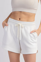 Rae Mode Scuba Tulip Shorts in Cream FINAL SALE
