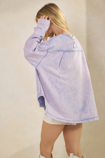 Sage+Fig Whimsy Bow Sweatshirt in Lavender
