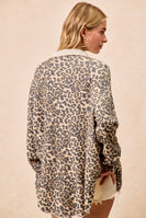 BiBi OVERSIZED Thermal Knit Shacket in Leopard