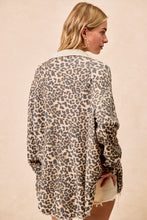 Load image into Gallery viewer, BiBi OVERSIZED Thermal Knit Shacket in Leopard
