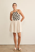 Load image into Gallery viewer, In February Cotton Mini Dress with Delicate Crochet Top in Natural
