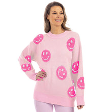 Load image into Gallery viewer, Katydid Light Pink Happy Face Sweater Shirts &amp; Tops Katydid   

