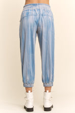 Load image into Gallery viewer, Davi &amp; Dani Garment Washed Terry Knit Joggers in Slate Blue
