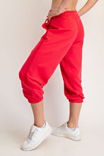 Load image into Gallery viewer, Rae Mode French Terry Cropped Jogger Pants in Candy Red
