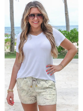 Jess Lea Chloe Camo Everyday Shorts in White