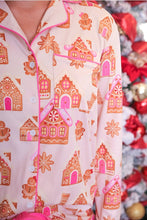 Load image into Gallery viewer, Jess Lea Gingerbread Wonderland Ruffle Pajama Set in Cream/Pink
