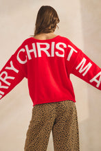Load image into Gallery viewer, LovLov MERRY CHRISTMAS Knit Sweater in Red
