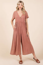 Load image into Gallery viewer, Mittoshop Mineral Washed Jumpsuit in Clay
