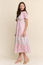 Load image into Gallery viewer, J.nna Floral Print Maxi Dress in Floral Pink Cream
