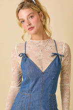 Load image into Gallery viewer, Main Strip Fitted Jumpsuit with Wide Legs in Denim
