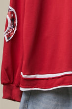 Load image into Gallery viewer, mello. Christmas Back Lettering Sweatshirt in Red
