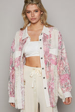 Load image into Gallery viewer, POL Oversized Floral Print Top in Ivory/Pink Shirts &amp; Tops POL Clothing   
