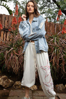 POL Patchwork Denim Jacket in Denim ON ORDER Shirts & Tops POL Clothing   