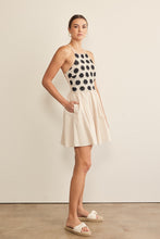 Load image into Gallery viewer, In February Cotton Mini Dress with Delicate Crochet Top in Natural
