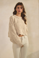 LovLov Textured Knit Sweater in Oatmeal