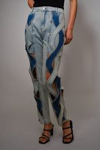 Load image into Gallery viewer, Blue B Swirl Cut Out Denim Jeans in Light Wash
